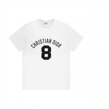 디올 남성 화이트 크루넥 반팔티 - Mens White Tshirts 