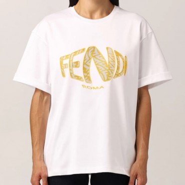 펜디 남성 화이트 크루넥 반팔티 - Mens White Tshirts 