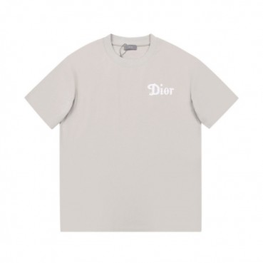 디올 남성 그레이 크루넥 반팔티 - Mens Gray Tshirts 