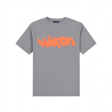 루이비통 남성 그레이 크루넥 반팔티 - Mens Gray Tshirts 