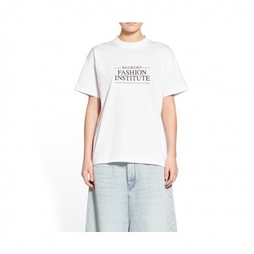발렌시아가 남성 크루넥 화이트 반팔티 - Mens White Tshirts 