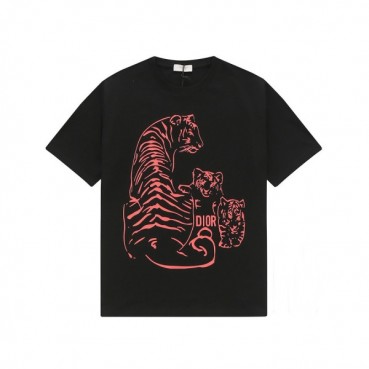 디올 남성 블랙 크루넥 반팔티 - Mens Black Tshirts 