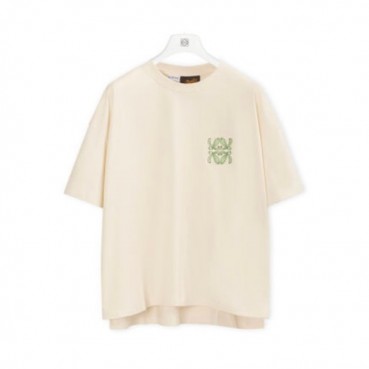 로에베 남/녀 이니셜 아이보리 반팔티 - Unisex Ivory Tshirts 