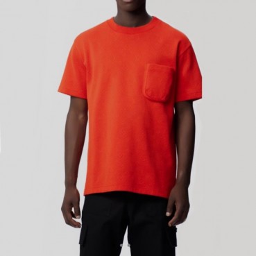 루이비통 남성 오렌지 크루넥 반팔티 - Mens Orange Tshirts 