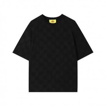 구찌 남/녀 블랙 크루넥 반팔티 - Unisex Black Tshirts 