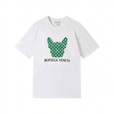 보테가 남성 크루넥 화이트 반팔티 - Mens White Tshirts 
