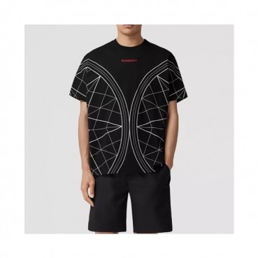 버버리 남성 블랙 크루넥 반팔티 - Mens Black Tshirts 