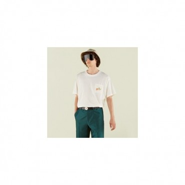 구찌 남/녀 화이트 크루넥 반팔티 - Unisex White Tshirts 