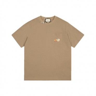 구찌 남/녀 카멜 크루넥 반팔티 - Unisex Camel Tshirts 