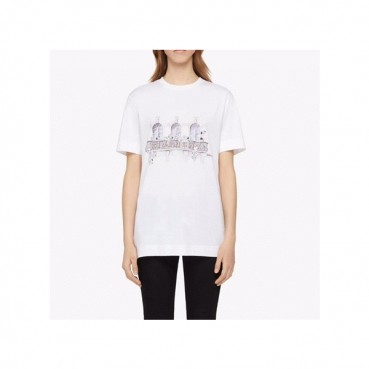 지방시 남/녀 크루넥 화이트 반팔티 - Unisex White Tshirts 