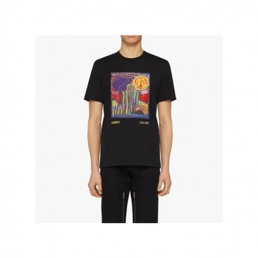 지방시 남성 크루넥 블랙 반팔티 - Mens Black Tshirts 