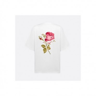 디올 남성 화이트 크루넥 반팔티 - Mens White Tshirts 