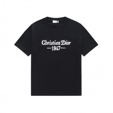 디올 남성 블랙 크루넥 반팔티 - Mens Black Tshirts 