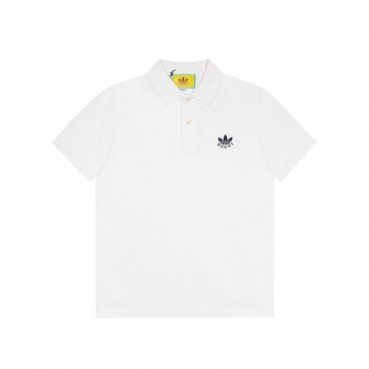 구찌 남/녀 화이트 폴로 반팔티 - Unisex White Tshirts 
