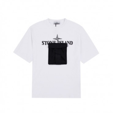 스톤아일랜드 남성 화이트 크루넥 반팔티 - Mens White Tshirts 