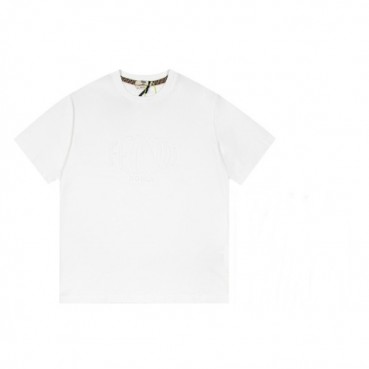 펜디 남성 화이트 크루넥 반팔티 - Mens White Tshirts 