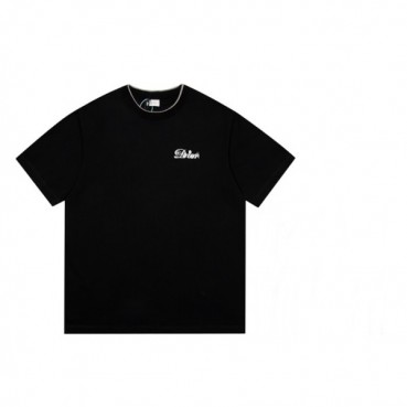 디올 남성 블랙 크루넥 반팔티 - Mens Black Tshirts 