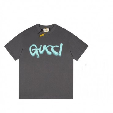 구찌 남/녀 그레이 크루넥 반팔티 - Unisex Gray Tshirts 