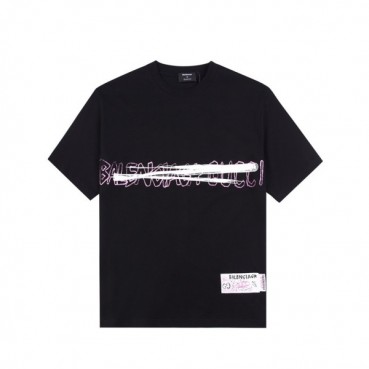 구찌 남/녀 블랙 크루넥 반팔티 - Unisex Black Tshirts 
