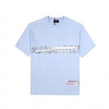 구찌 남/녀 블루 크루넥 반팔티 - Unisex Blue Tshirts 