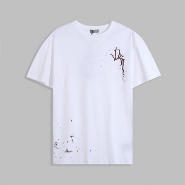 디올 남성 화이트 크루넥 반팔티 - Mens White Tshirts 