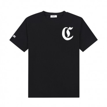 셀린느 남성 크루넥 블랙 반팔티 - Celine Mens Black Tshirts 
