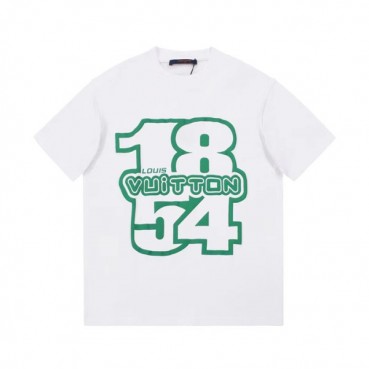 루이비통 남성 화이트 크루넥 반팔티 - Mens White Tshirts 