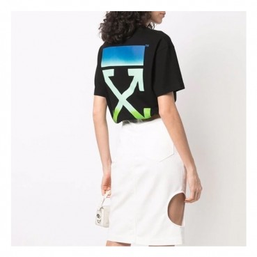 오프화이트 남/녀 모던 블랙 반팔티 - Unisex Black Tshirts 