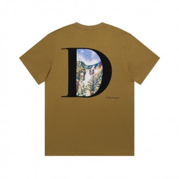 디올 남성 카멜 크루넥 반팔 티셔츠 - Dior Mens Camel Tshirts 