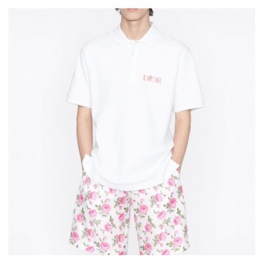 디올 남성 화이트 폴로 반팔티 - Dior Mens White Tshirts 