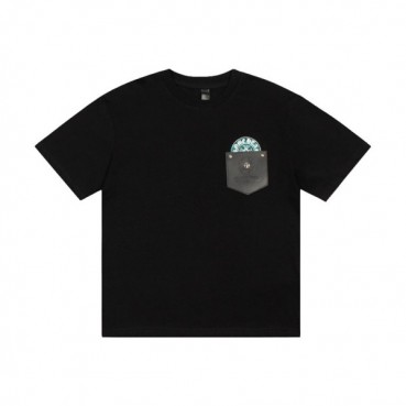 크롬하츠 남성 블랙 크루넥 반팔티 - Mens Black Tshirts 