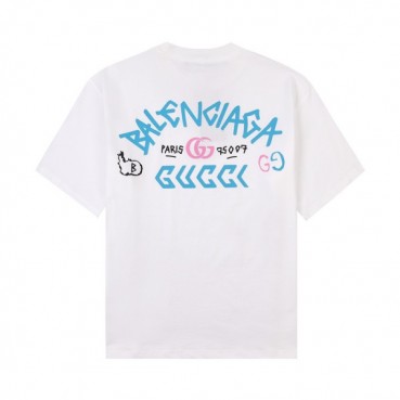 구찌 남/녀 화이트 크루넥 반팔티 - Unisex White Tshirts 
