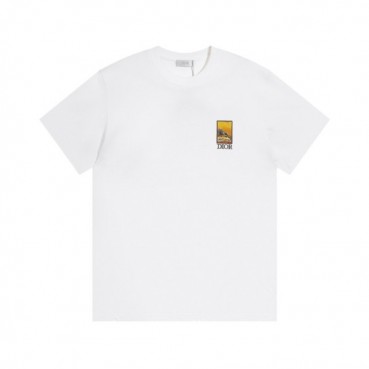 디올 남성 화이트 크루넥 반팔티 - Dior Mens White Tshirts 
