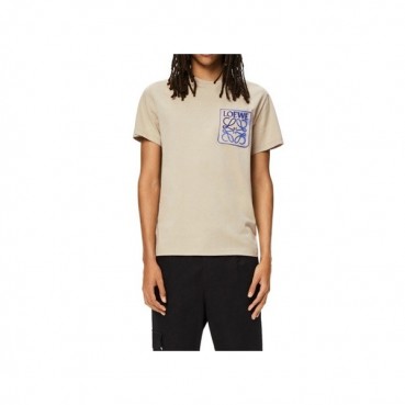 로에베 남/녀 이니셜 카멜 반팔티 - Unisex Camel Tshirts 