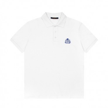 루이비통 남성 화이트 폴로 반팔티 - Mens White Tshirts 