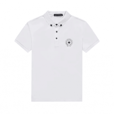 크롬하츠 남성 화이트 폴로 반팔티 - Mens White Tshirts 