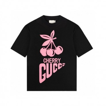 구찌 남/녀 블랙 크루넥 반팔티 - Unisex Black Tshirts 