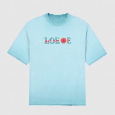 로에베 남성 이니셜 블루 반팔티 - Mens Blue Tshirts 