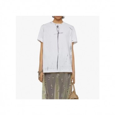 지방시 남성 크루넥 화이트 반팔티 - Mens White Tshirts 