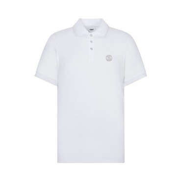 버버리 남성 화이트 폴로 반팔티 - Mens White Tshirts 