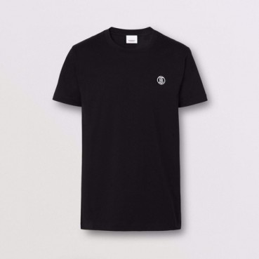 버버리 남성 블랙 크루넥 반팔티 - Mens Black Tshirts 