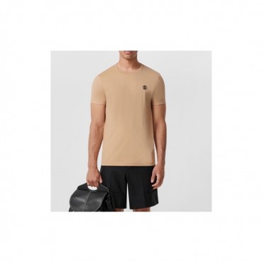 버버리 남성 베이지 크루넥 반팔티 - Mens Beige Tshirts 