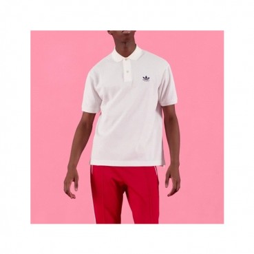 구찌 남/녀 화이트 폴로 반팔티 - Unisex White Tshirts 