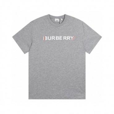 버버리 남성 그레이 크루넥 반팔티 - Mens Gray Tshirts 