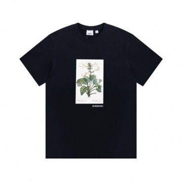 버버리 남성 블랙 크루넥 반팔티 - Mens Black Tshirts 