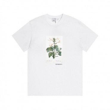 버버리 남성 화이트 크루넥 반팔티 - Mens White Tshirts 