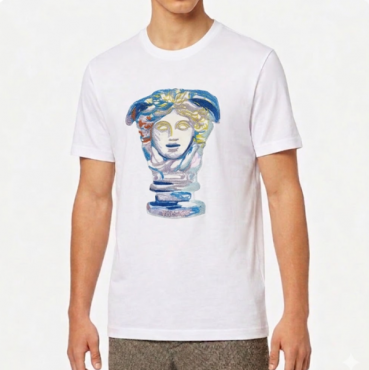 베르사체 남성 화이트 크루넥 반팔티 - Mens White Tshirts 