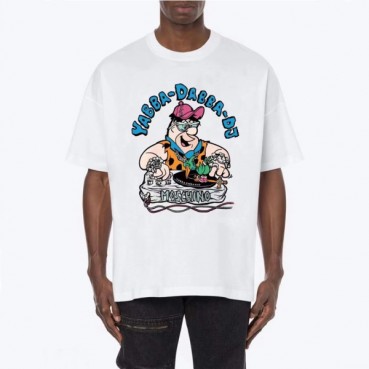 모스키노 남성 크루넥 화이트 반팔티 - Mens White Tshirts 