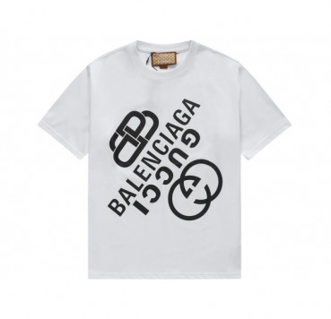 구찌 남/녀 화이트 크루넥 반팔티 - Unisex White Tshirts 