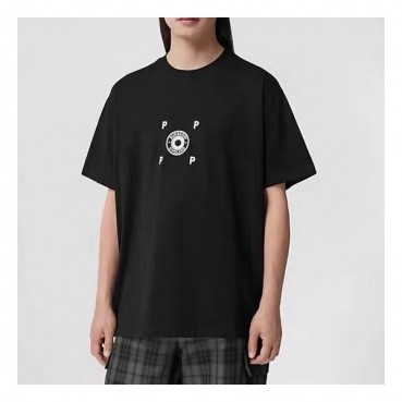 버버리 남성 블랙 크루넥 반팔티 - Mens Black Tshirts 